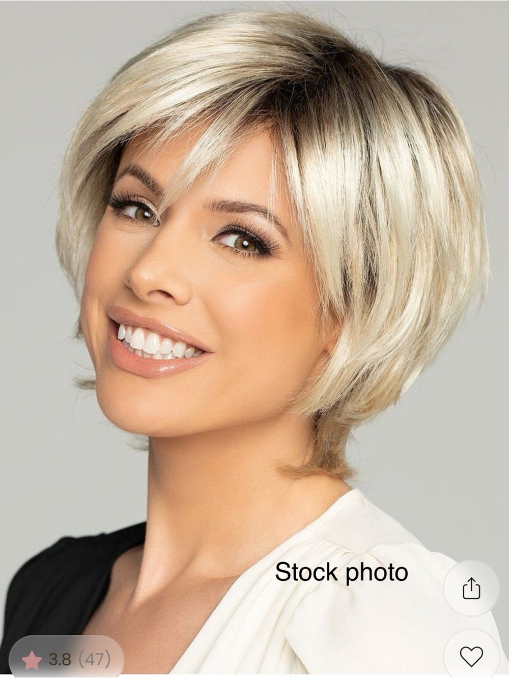 Wig Pro ELLEN in Shaded Platinum,LF, Mono Crown, Average Cap, NWT
